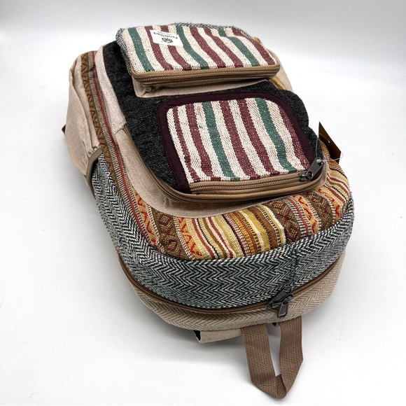 Multi pocket Hemp cotton blend backpack - Picture 2 of 11